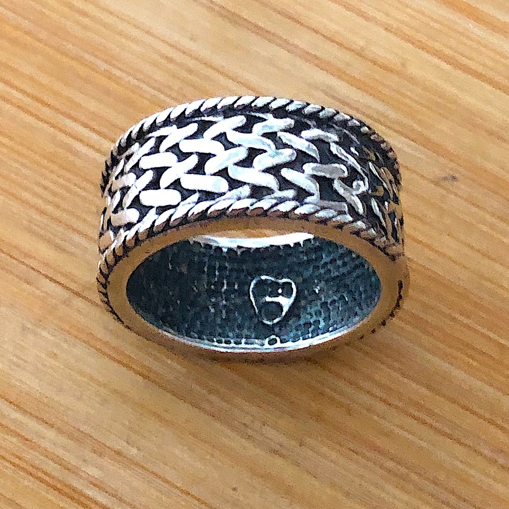 $86 Designer Estate Sterling Band Size 10 Hallmarked 925 SU